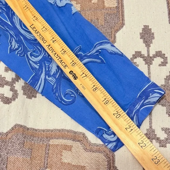 Anthropologie Ro’s Garden Blue Floral Button-Up Blouse Boho Chic Sz L Tunic Top - Picture 8 of 9